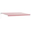vidaXL Auvent R&eacute;tractable Rouge et Blanc 500 &times; 350 cm tissu