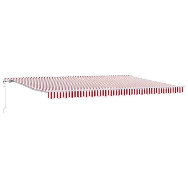 vidaXL Auvent R&eacute;tractable Rouge et Blanc 500 &times; 350 cm tissu