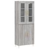 vidaXL Buffet haut Sonoma gris 69,5x34x180 cm Bois d'ing&eacute;nierie