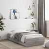 vidaXL Cadre de lit avec tiroirs sans matelas sonoma gris 75x190 cm