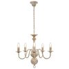 vidaXL Lustre Blanc antique 5 ampoules E14