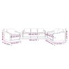 vidaXL Ensemble de canap&eacute;s 3 pcs avec coussins marron tissu