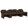 vidaXL Fauteuil inclinable porte-gobelets 4 places marron similicuir