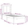 vidaXL Cadre de lit sans matelas noir 100x200 cm bois massif de pin