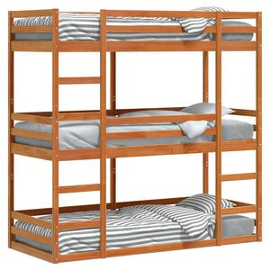 vidaXL Lit superpos&eacute; triple sans matelas 90x190 cm bois de pin massif