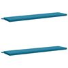 vidaXL Coussins de banc 2 pi&egrave;ces SOEST 2 pc 100 % polyester Bleu clair