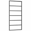 vidaXL Porte coulissante kit de quincaillerie noir 90x205 cm verre ESG