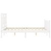 vidaXL Cadre de lit sans matelas blanc bois de pin massif