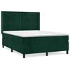 vidaXL Sommier &agrave; lattes de lit et matelas Vert fonc&eacute; 140x200cm Velours