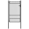 vidaXL Porte de Cl&ocirc;ture BAARLO 100 x 175 cm m&eacute;tal Noir Verrouillable