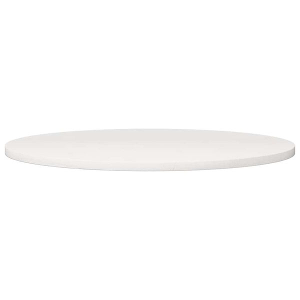 vidaXL Dessus de table Blanc Ø80x2,5 cm Bois de pin massif