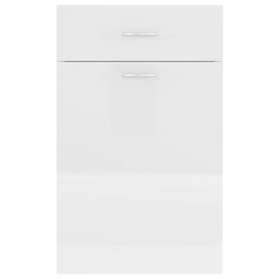 vidaXL Armoire de plancher Blanc brillant 50x46x81,5 cm Aggloméré