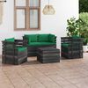 vidaXL Salon palette de jardin 5 pcs avec coussins Bois de pin massif