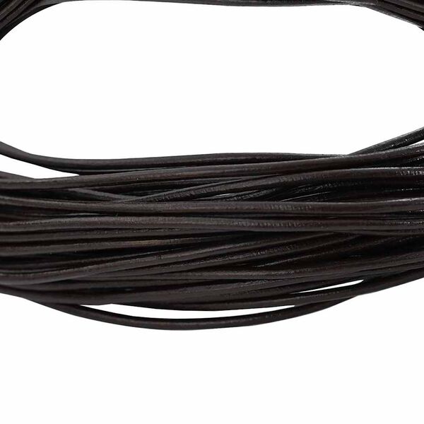 vidaXL Corde en Cuir Marron fonc&eacute; &Oslash;2 mm x 10 m Cuir