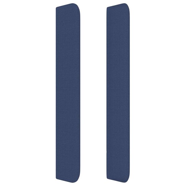 vidaXL T&ecirc;te de lit avec oreilles Bleu 147x16x118/128 cm Tissu