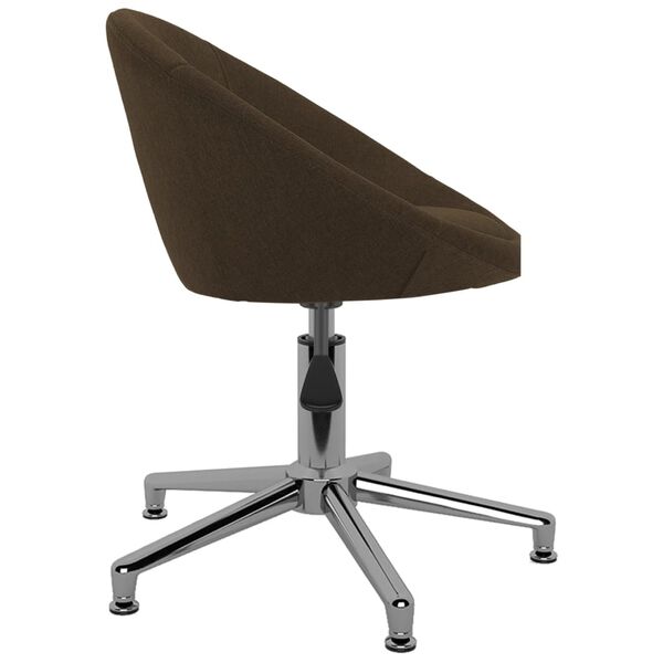 vidaXL Chaises pivotantes &agrave; manger lot de 6 marron fonc&eacute; tissu