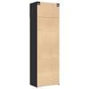 vidaXL Armoire de rangement noir 70x42,5x225 cm bois d'ing&eacute;nierie