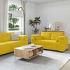 vidaXL Ensemble de canap&eacute;s 3 pcs avec coussins Jaune Velours
