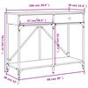 vidaXL Table console sonoma gris 100x39x78,5 cm bois d'ingénierie