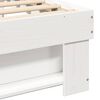 vidaXL Cadre de lit avec t&ecirc;te de lit Blanc 140 x 190 cm Pin massif