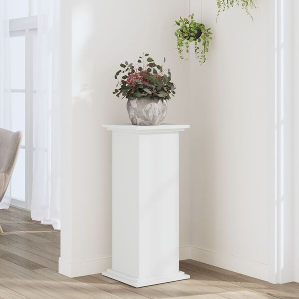 vidaXL Support pour plantes blanc 33x33x80 cm bois d'ing&eacute;nierie