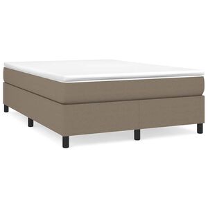 vidaXL Cadre de lit &agrave; lattes taupe 140x200 cm tissu