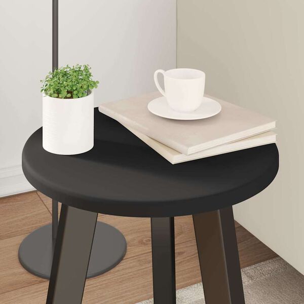 vidaXL Plateau de table Noir 30 x 30 x 1,5 cm Bois d'ingénierie