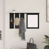 vidaXL Porte-manteau mural avec &eacute;tag&egrave;re Ch&ecirc;ne noir 85 x 10 x 45 cm