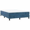 vidaXL Cadre de lit bleu fonc&eacute; 140x190 cm velours