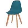 vidaXL Chaises &agrave; manger lot de 4 Turquoise Plastique