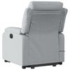 vidaXL Fauteuil inclinable de massage &eacute;lectrique Gris clair Tissu