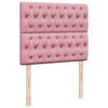 vidaXL Cadre de lit ottoman avec matelas rose 120x200 cm velours