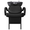 vidaXL Fauteuil de shampooing Noir 63 x 141 x 92 cm PVC