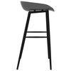 vidaXL Chaises de bar lot de 2 gris