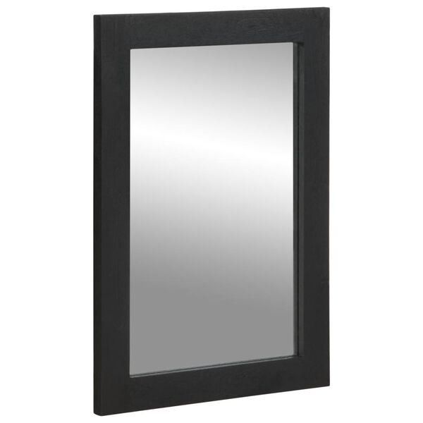 vidaXL Miroir de bain noir 50x70x2,5 cm bois d'ingénierie et laiton
