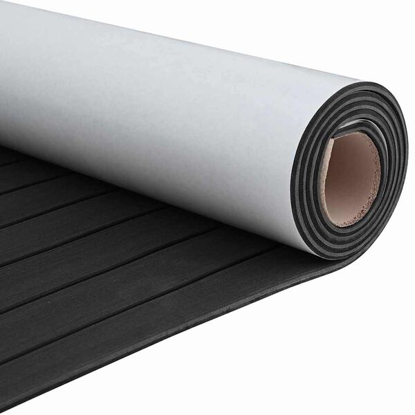 vidaXL Revêtement de Bateau Gris foncé et noir 240 x 90 cm Mousse EVA