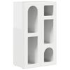 vidaXL Buffet ELST Blanc brillant 59 x 35 x 100,5 cm Bois d'ing&eacute;nierie