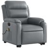 vidaXL Fauteuil inclinable de massage &eacute;lectrique gris similicuir