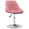 vidaXL Chaises à manger pivotantes lot de 4 Rose Velours
