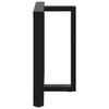 vidaXL Pieds de table à manger en T, 2 pièces, noir, 70 x 35 x (72-73) cm, acier