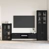 vidaXL Ensemble meuble TV avec tiroir FLORIN Noir Bois d'ing&eacute;nierie