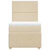 vidaXL Sommier à lattes de lit avec matelas Crème 80x200 cm Tissu