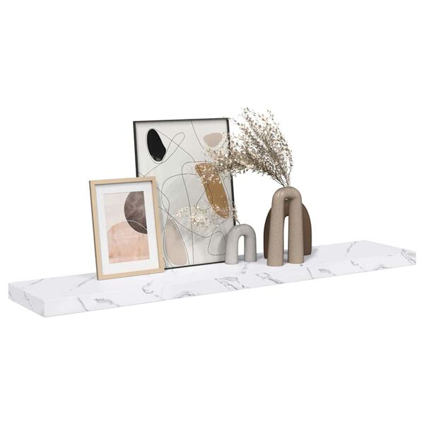 vidaXL &Eacute;tag&egrave;re Murale Marbre blanc 120 x 23,5 x 4 cm Bois d'ing&eacute;nierie