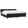 vidaXL Sommier &agrave; lattes de lit avec matelas noir 180x220 cm velours