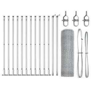 vidaXL Cl&ocirc;ture en fil soud&eacute; avec base en b&eacute;ton 25 x 0,6 m (l x h)