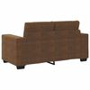 vidaXL Canap&eacute; 3 pcs Marron Tissu en lin m&eacute;lang&eacute;