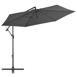 vidaXL Parasol de jardin en porte-&agrave;-faux et poteau en aluminium