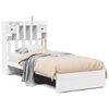 vidaXL Lit biblioth&egrave;que sans matelas blanc 75x190cm bois de pin massif