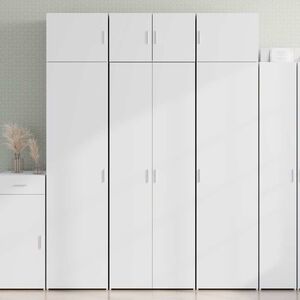 vidaXL Buffet haut blanc 70x42,5x185 cm bois d'ing&eacute;nierie