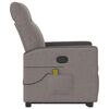 vidaXL Fauteuil inclinable de massage Taupe Tissu